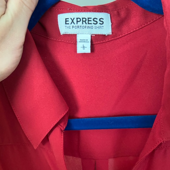 Express Red Button down. - Picture 3 of 3